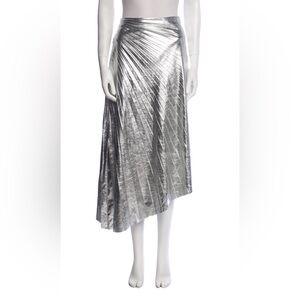 A.L.C. Pleated Metallic Asymmetrical Skirt